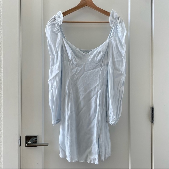ARITZIA Wilfred Novella Dress Baby Blue Size 4 - Picture 4 of 11
